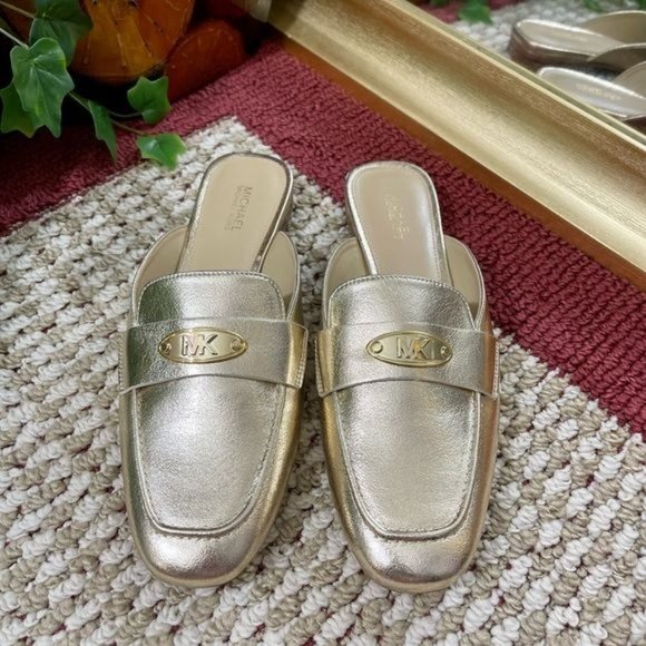 MICHAEL Michael Kors Plate Mules in Gold 6.5 - Picture 7 of 7